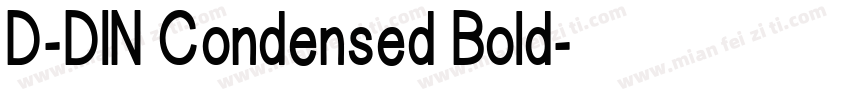 D-DIN Condensed Bold字体转换